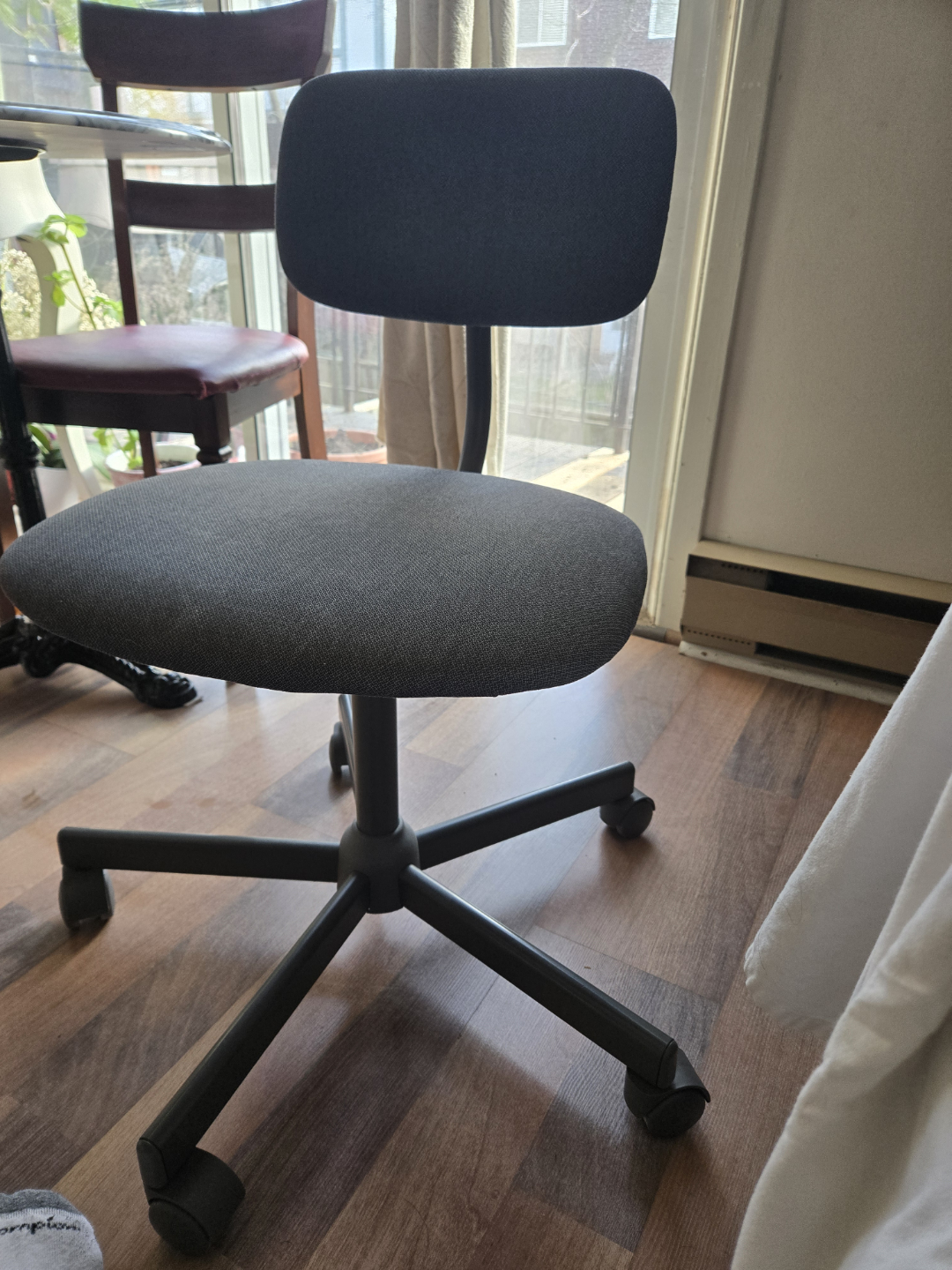Grey Swivel Office Chair with Wheels - photo 3