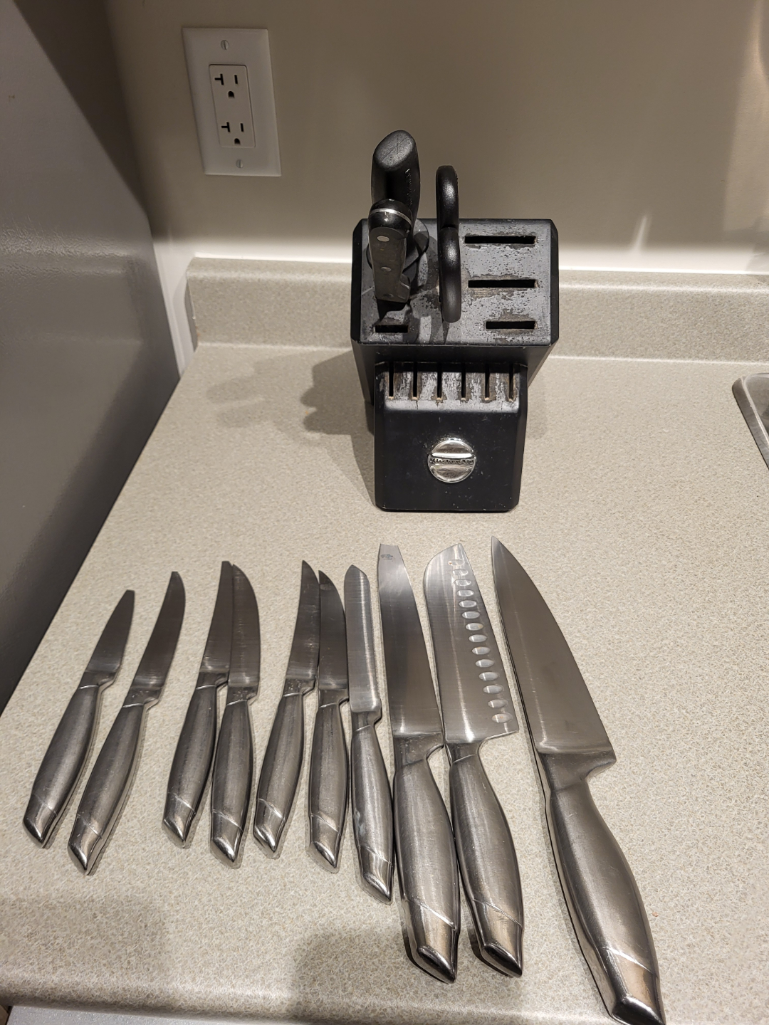 Kitchen Knife Set with Block - photo 2