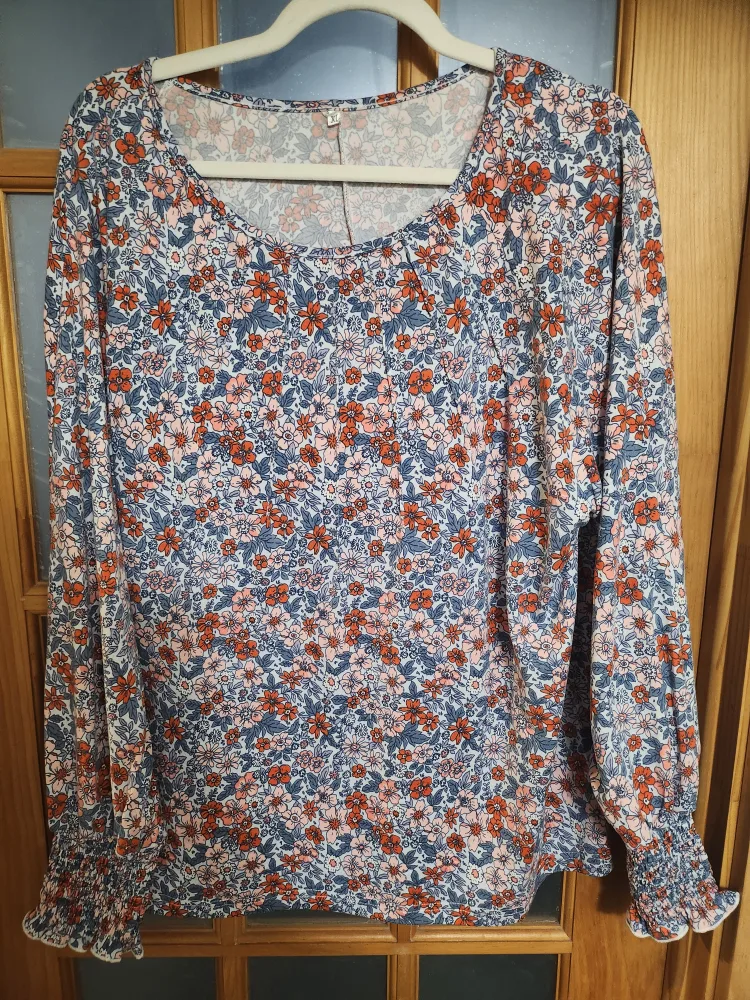 Women's XL Floral Long Sleeve Blouse thumbnail
