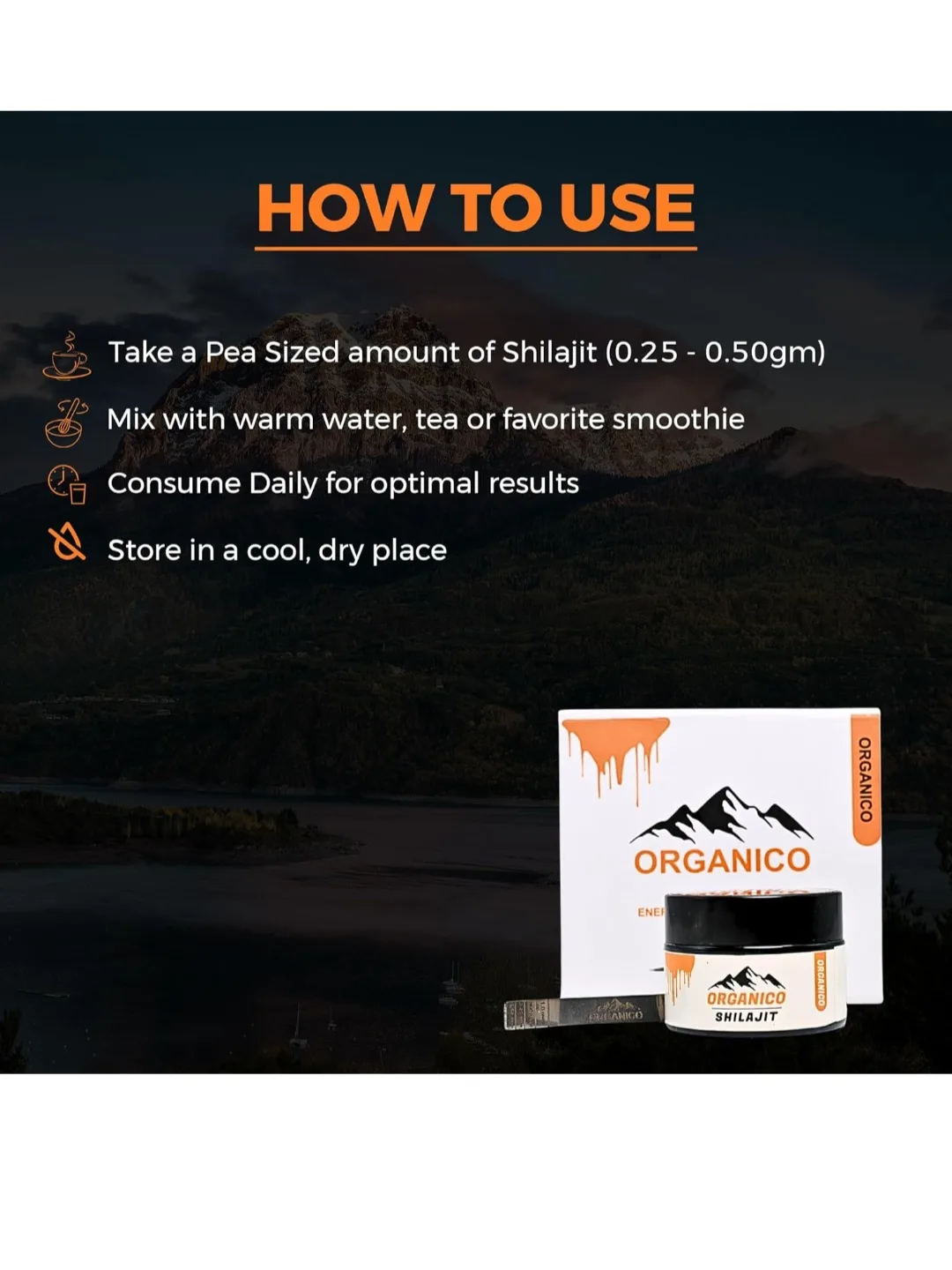 Organico Shilajit Supplement - 100 Servings image indicator(8)