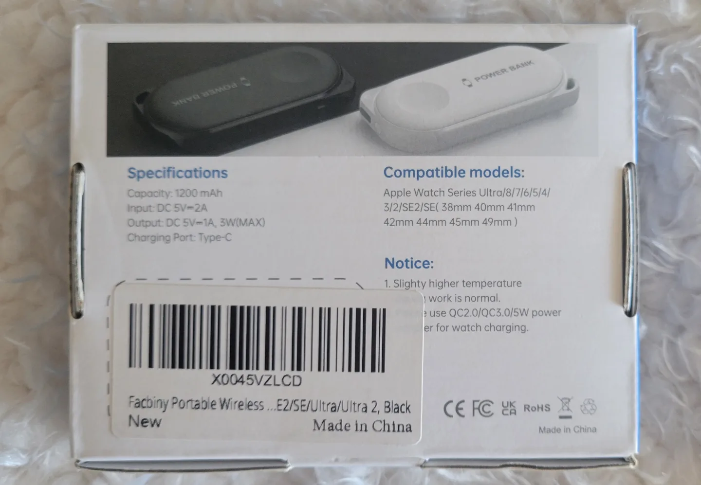 Portable Wireless Charger Power Bank for Apple Watch image indicator(4)