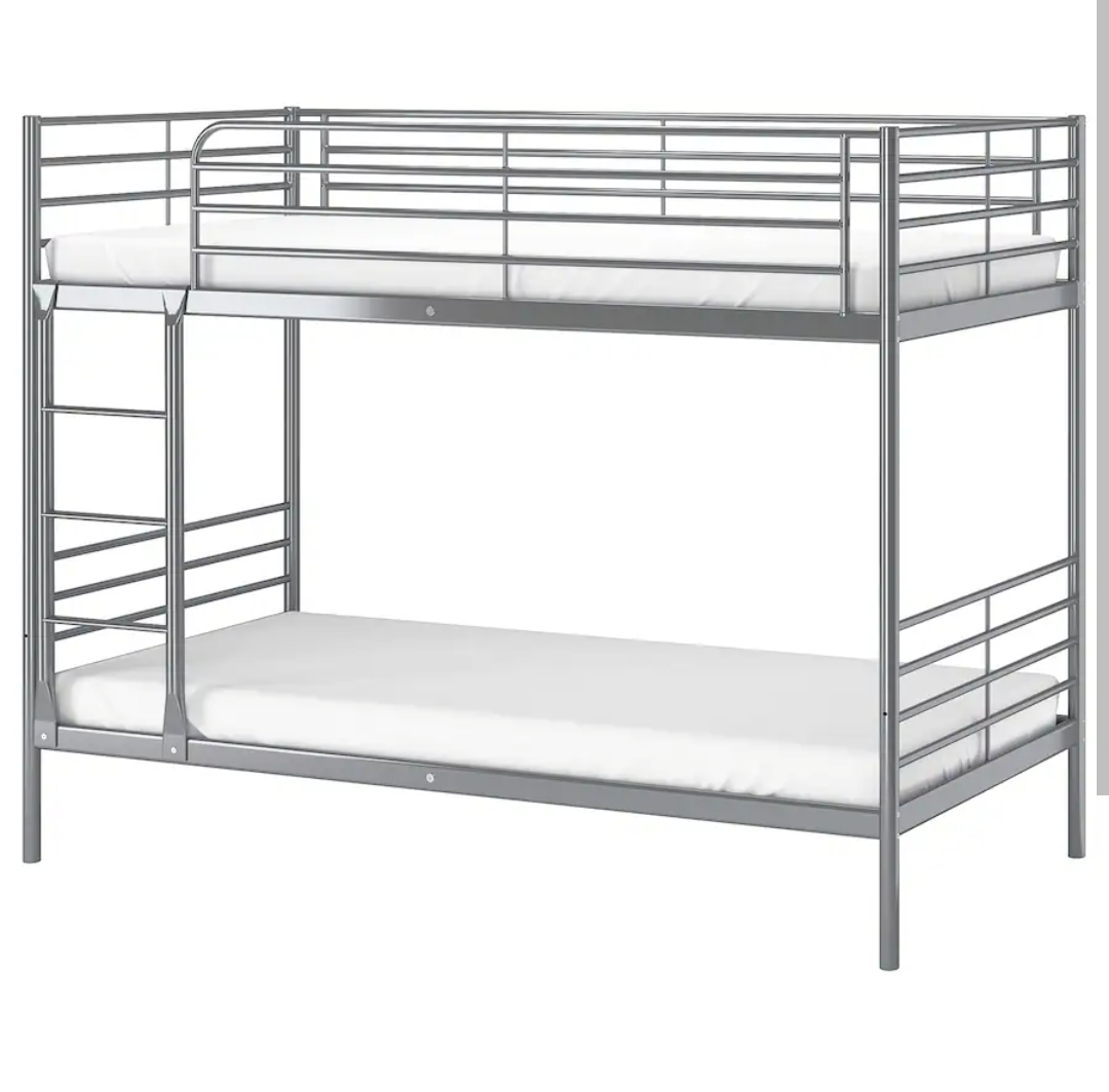 Metallic Grey Bunk Bed Frame IKEA SVARTA.....