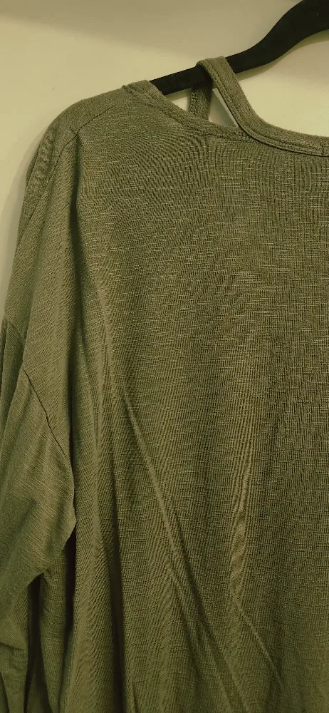 Matty M Olive Green 3/4 Sleeve V-Neck Blouse image indicator(8)