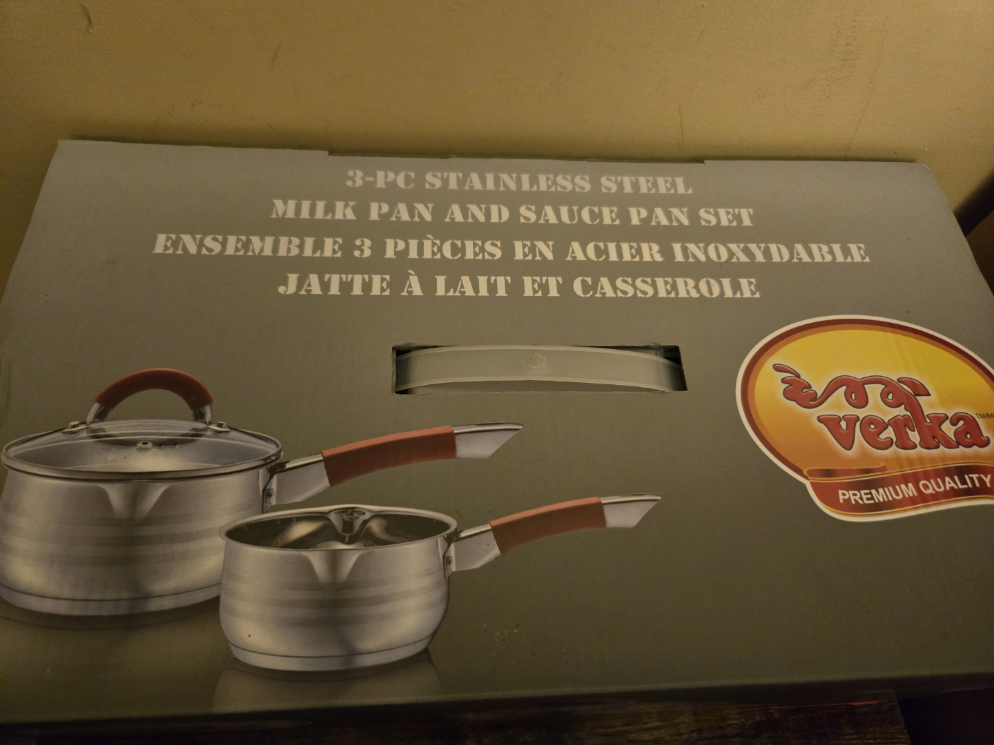 Venka 3-Piece Stainless Steel Milk Pan and Sauce Pan Set - photo 2