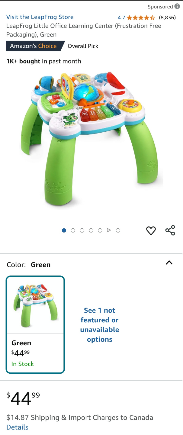 LeapFrog Little Office Learning Center Activity Table - Green - photo 4