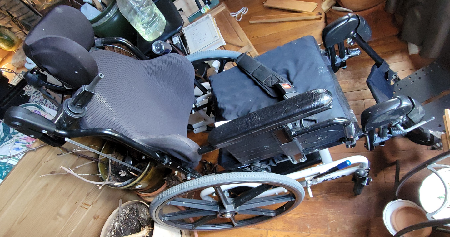 Used Wheelchair Reclinable with Headrest and Armrests - photo 4