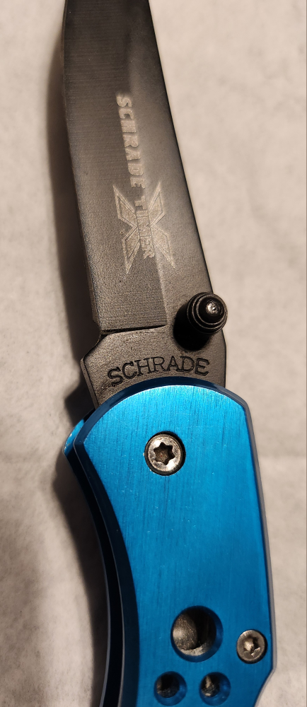 Schrade Extreme Blue Folding Knife - photo 5