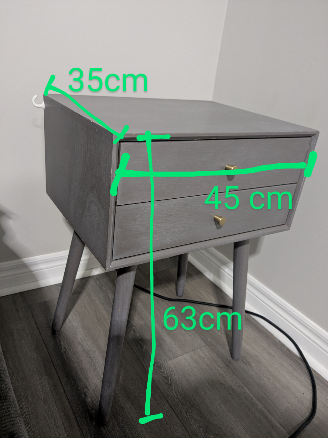 Modern Nightstand with Built-in Outlets - photo 4
