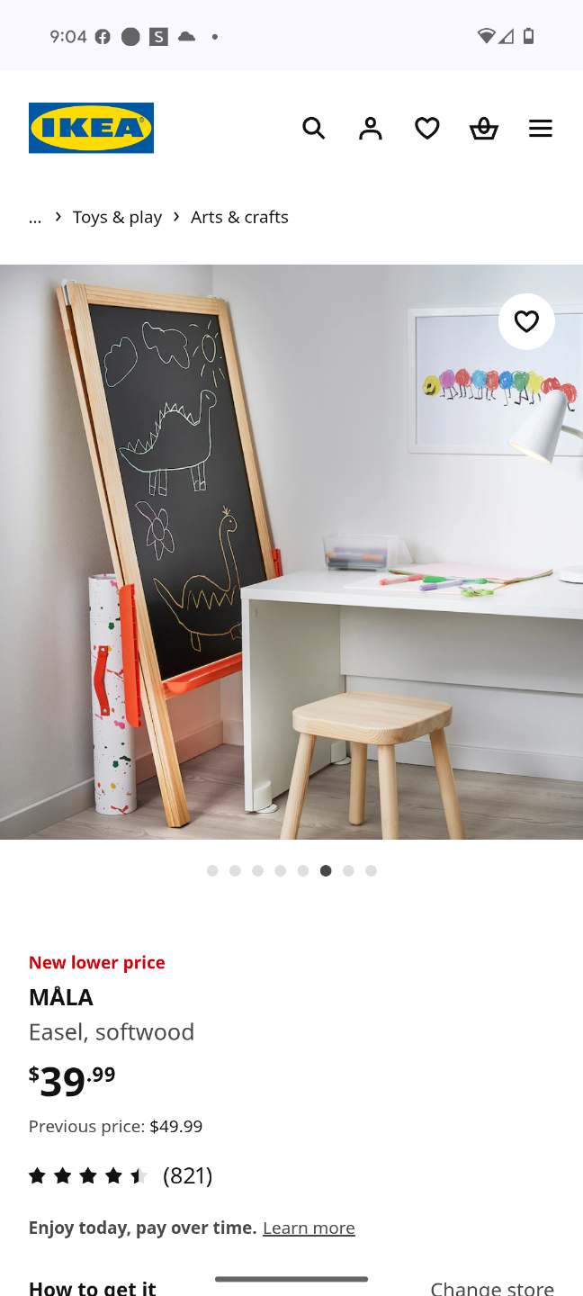 IKEA MALA Easel - Kids Art Easel