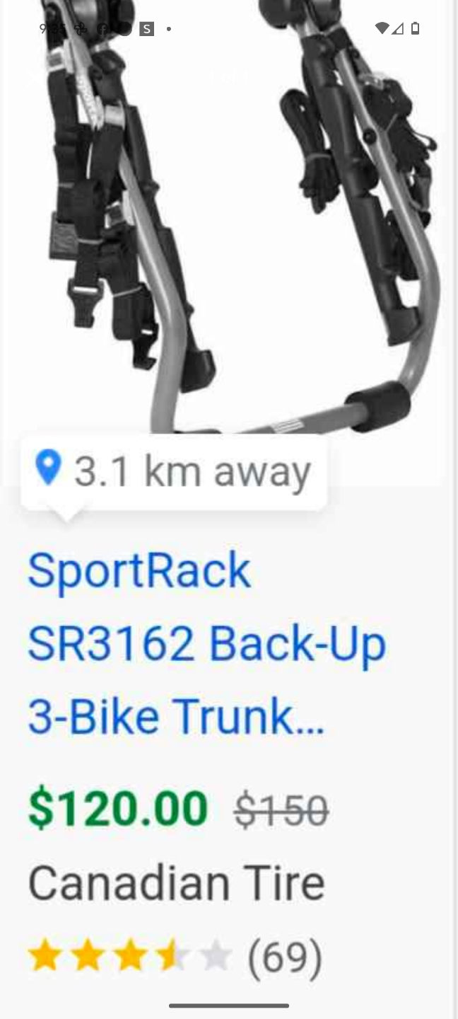 SportRack SR3162 3-Bike Trunk Mount