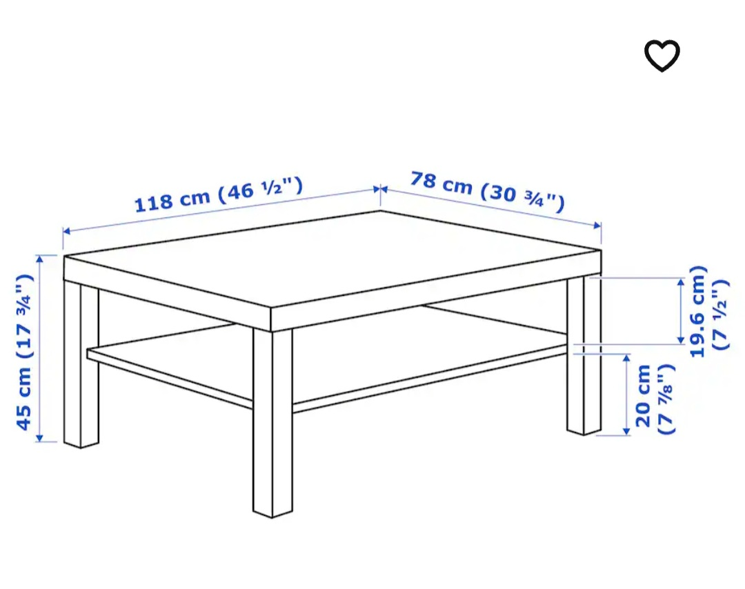 IKEA Lack Coffee Table - Dark Brown