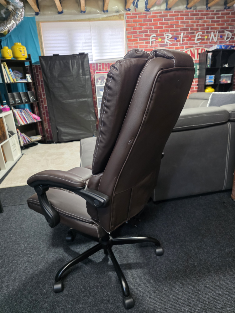 Brown Leather Recliner Office Chair - photo 2