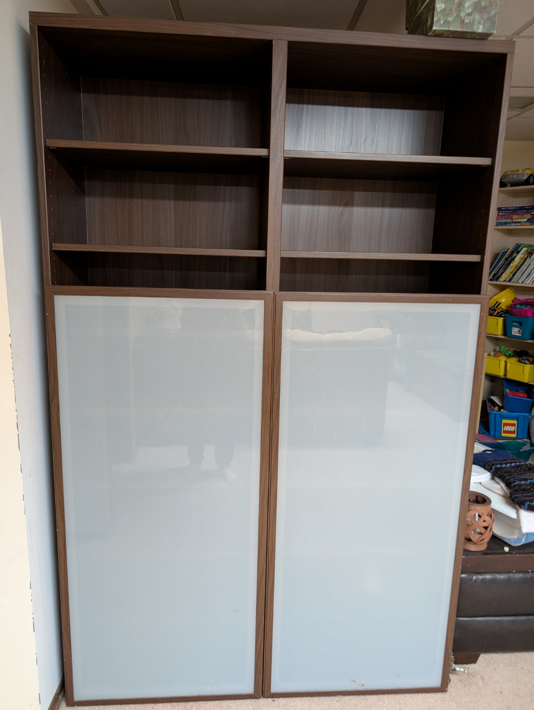 IKEA BILLY Bookcase with Glass Doors