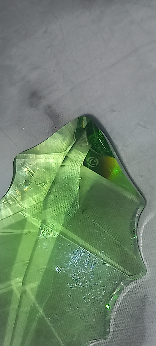 Green Crystal Chandelier Leaf Prism - photo 5