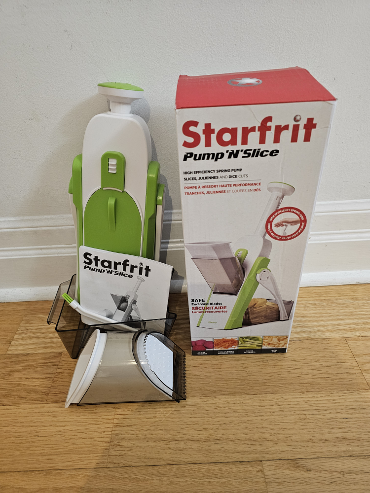 💚 Starfrit Pump'N'Slice Vegetable Slicer