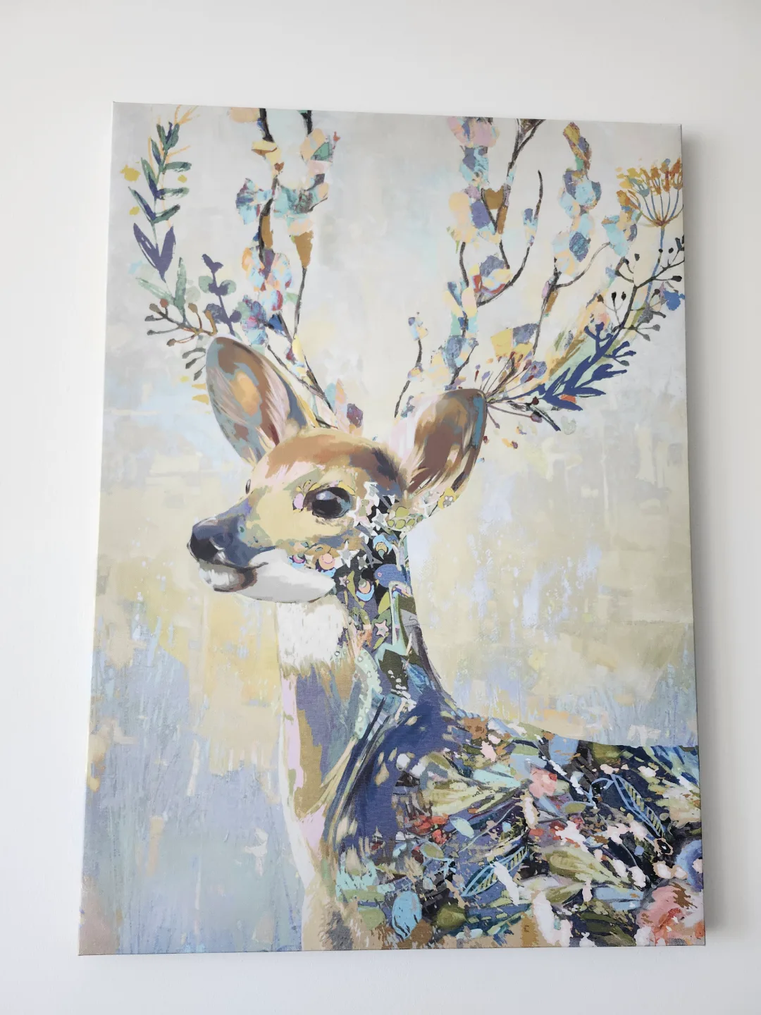 Pair of Floral Deer Canvas Wall Art image indicator(2)