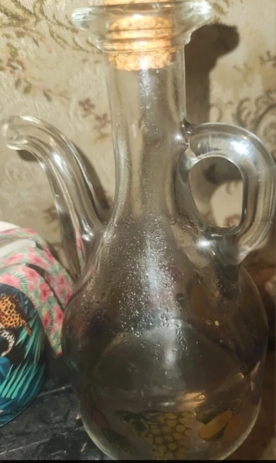 Vintage Italian Glass Oil/Vinegar Cruet thumbnail