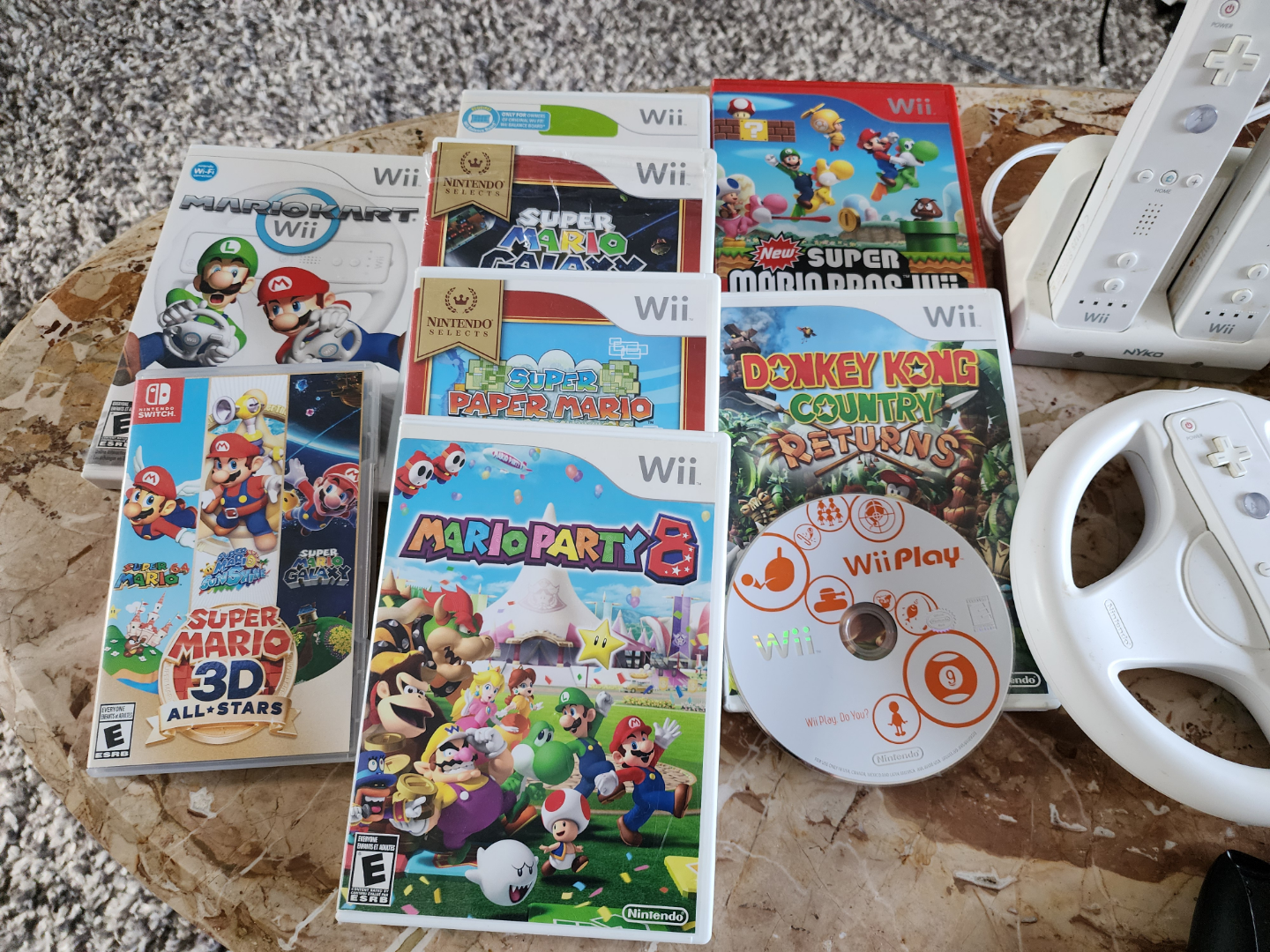 Nintendo Wii Bundle - Red Console, Games, Accessories