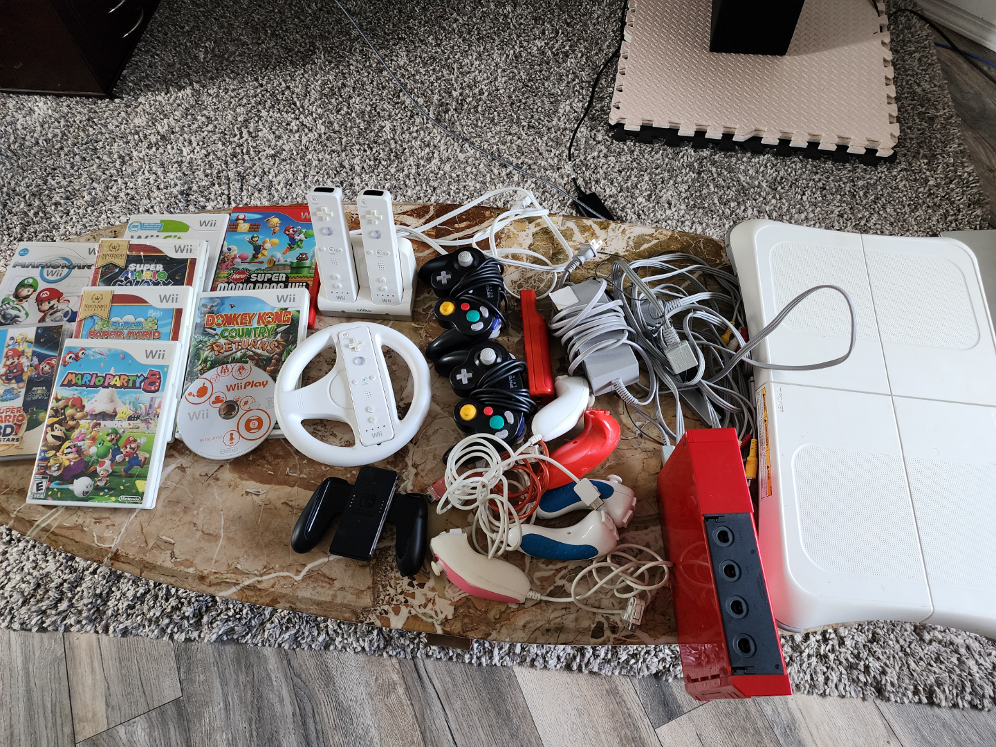 Nintendo Wii Bundle - Red Console, Games, Accessories - photo 2