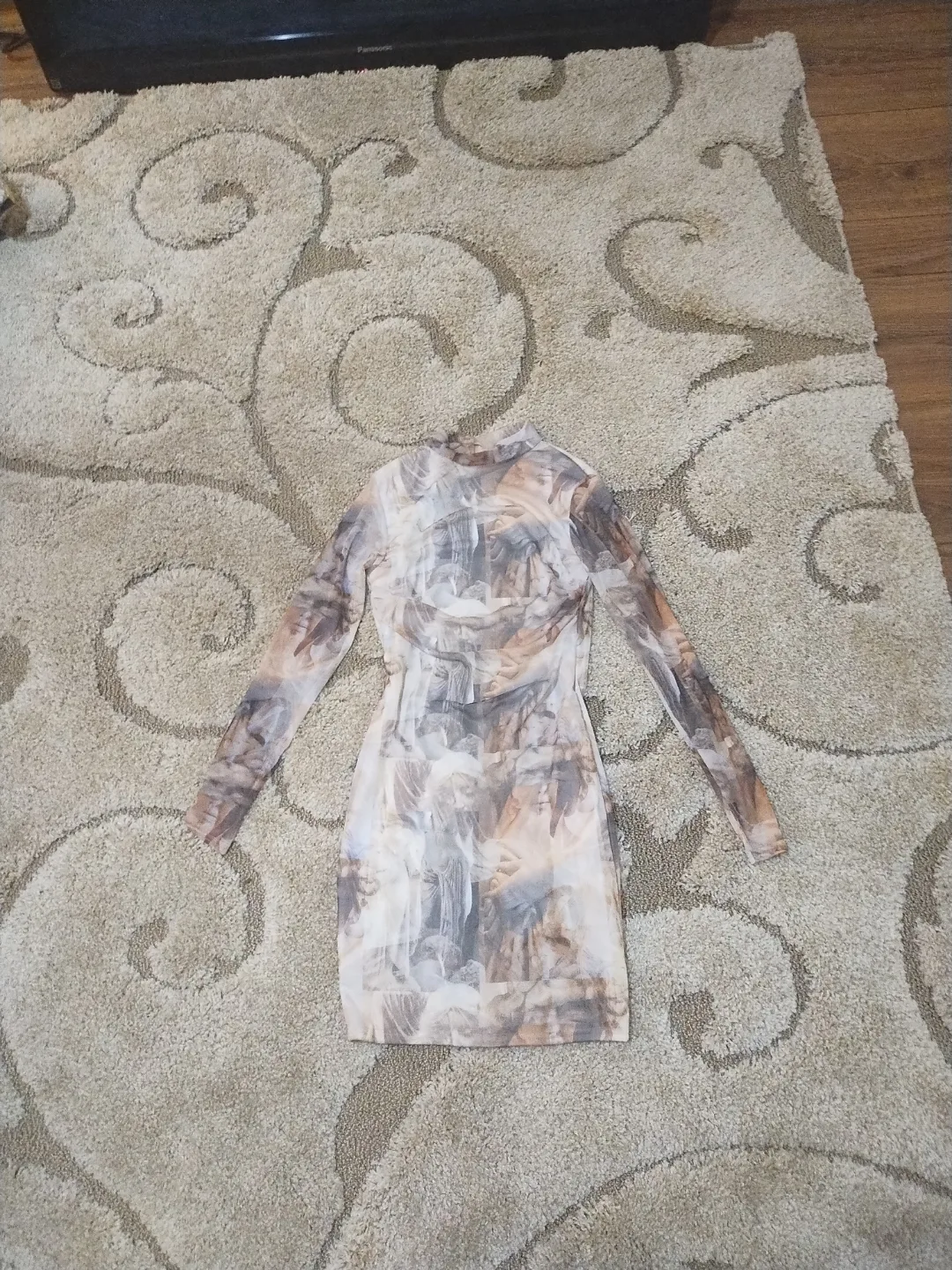 PrettyLittleThing Sheer Mini Dress Size 6 image indicator(2)