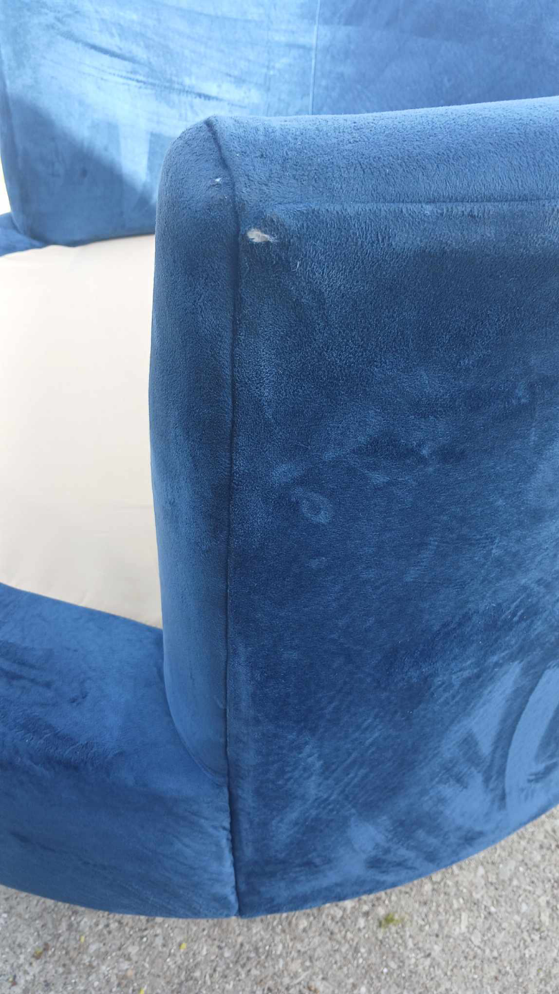 Blue large swivel chair - photo 4