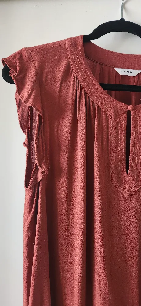 Terracotta Flutter Sleeve Blouse image indicator(2)