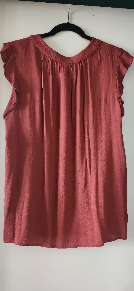 Terracotta Flutter Sleeve Blouse image indicator(10)