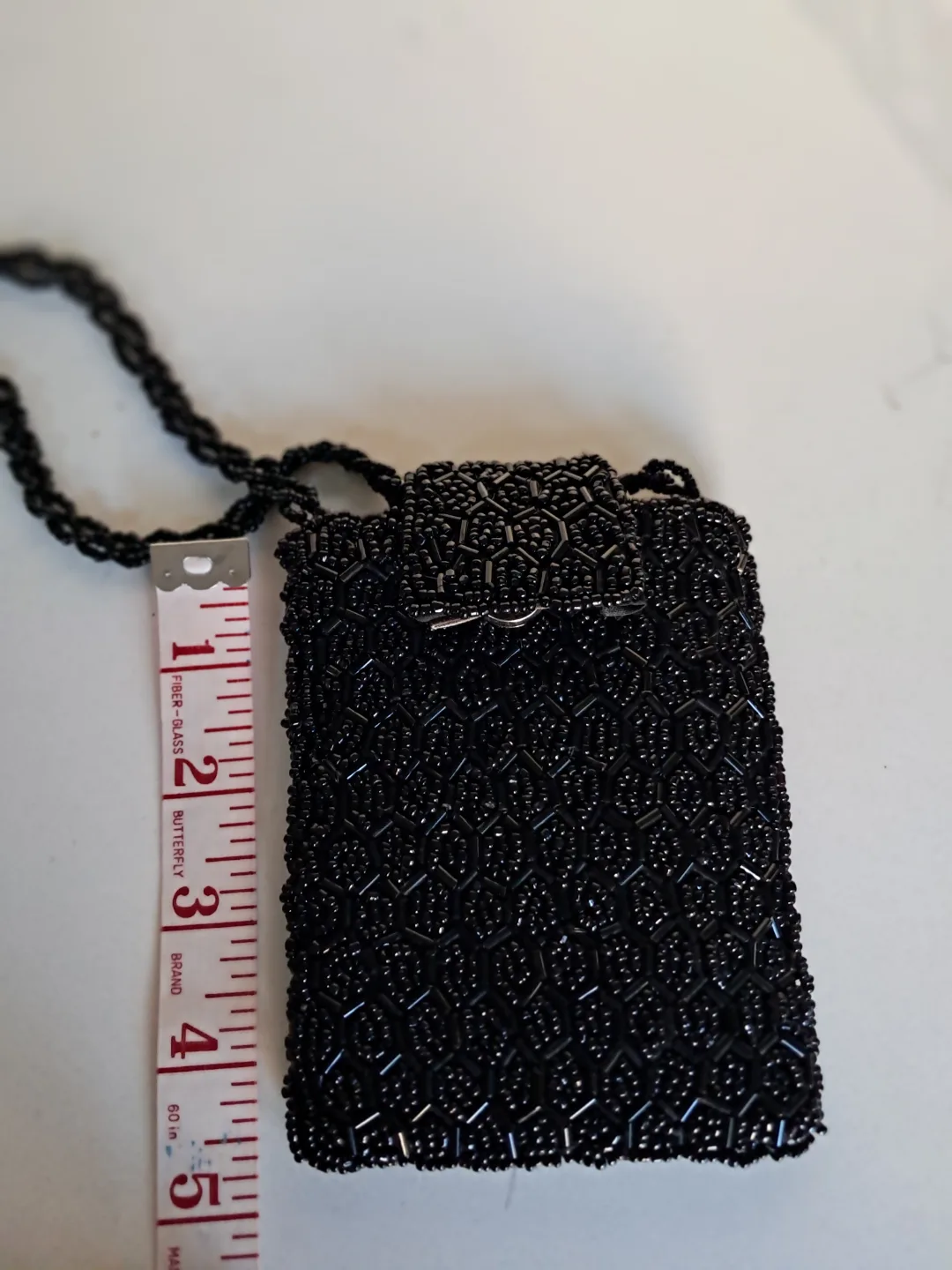 💚Cute Black Beaded Evening Bag image indicator(3)