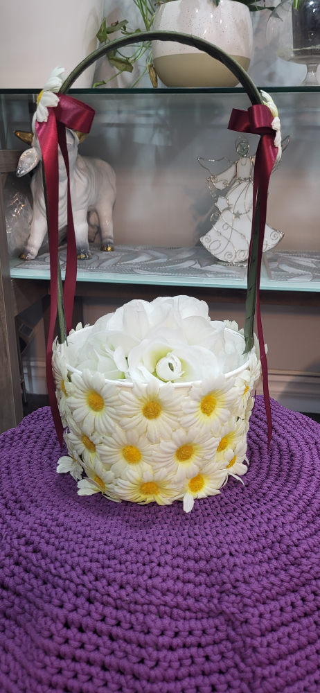 Daisy flower girl basket