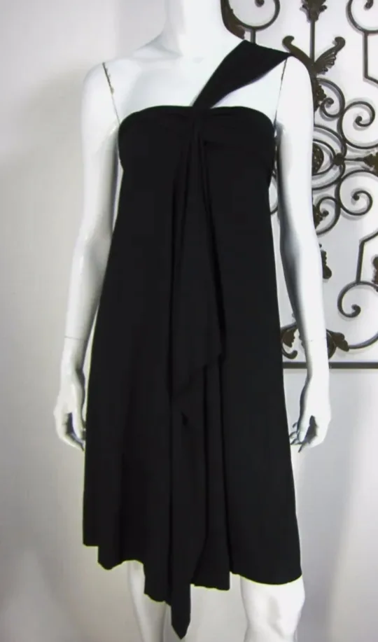 AX Armani Exchange Black One Shoulder Dress image indicator(3)