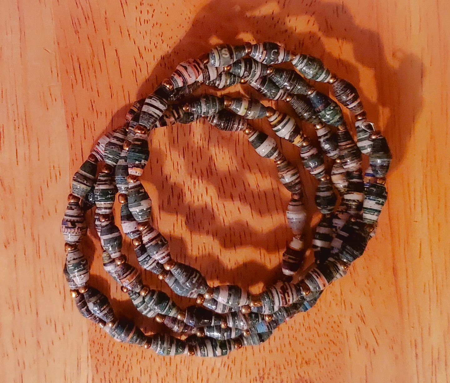 Recycled Paper Bead bracelet