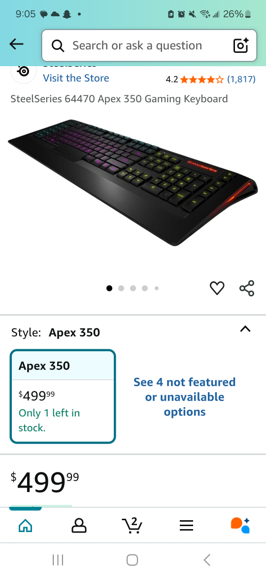 SteelSeries 64470 Apex 350 Gaming Keyboard - photo 4