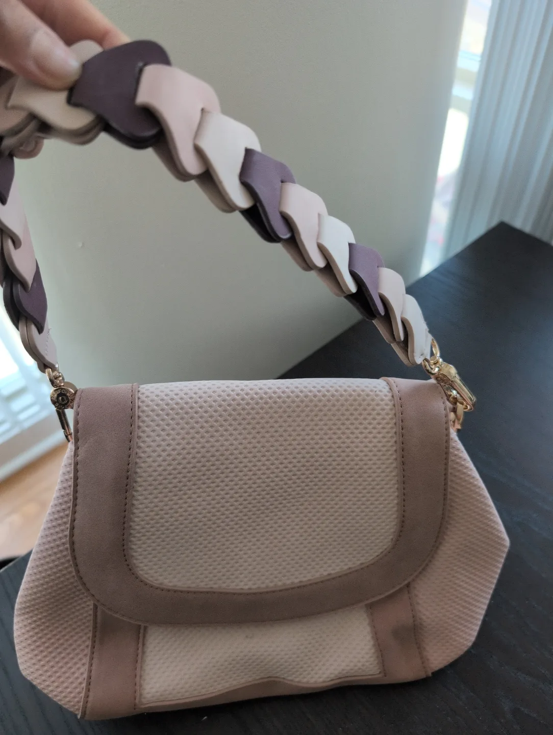 NEW - Blush/Nude Crossbody Bag with Interchangeable Strap image indicator(3)