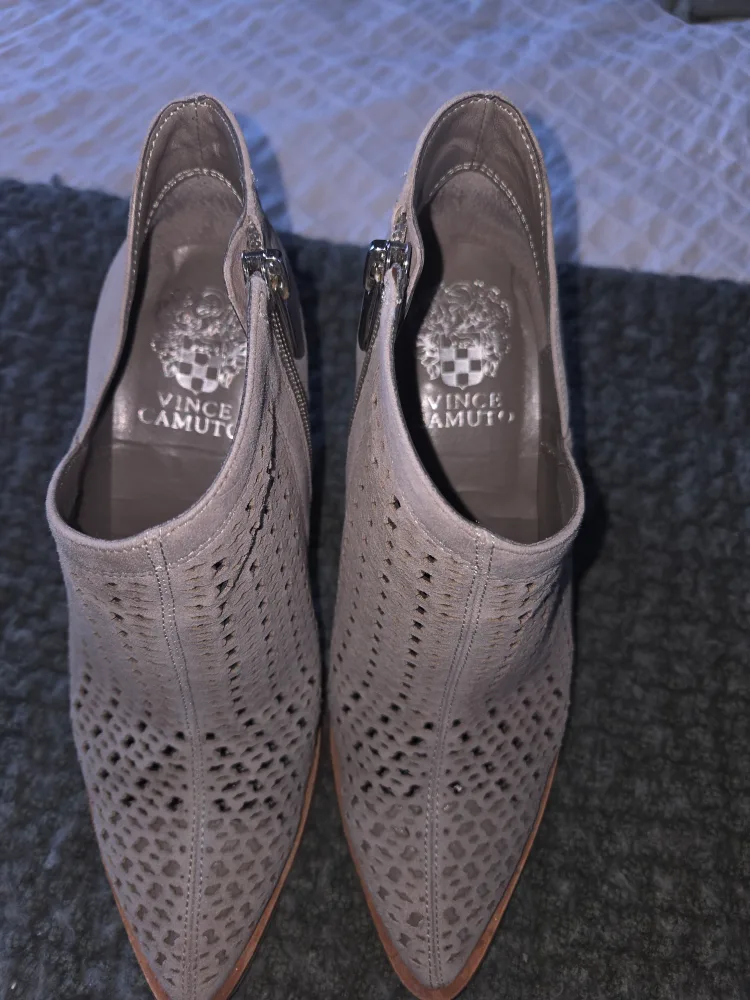 Grey Suede Cut-Out heels vince camuto image indicator(2)