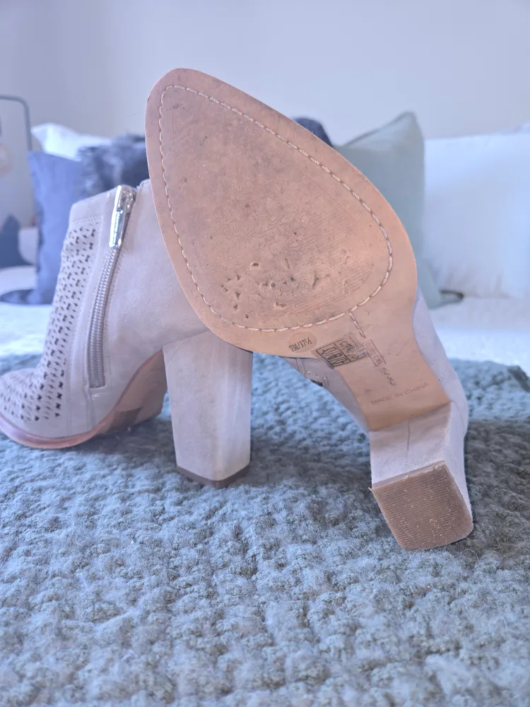 Grey Suede Cut-Out heels vince camuto image indicator(5)