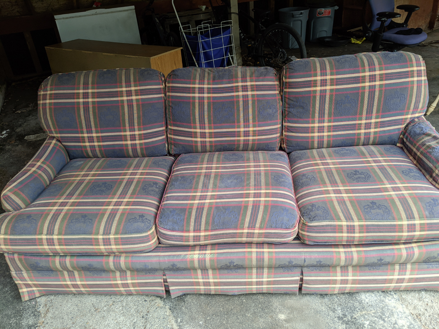 Vintage Plaid Sofa and Loveseat Set - photo 2