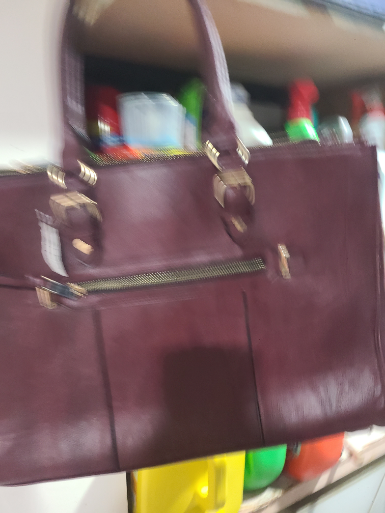 ALDO Burgundy Leather Tote Bag - photo 4