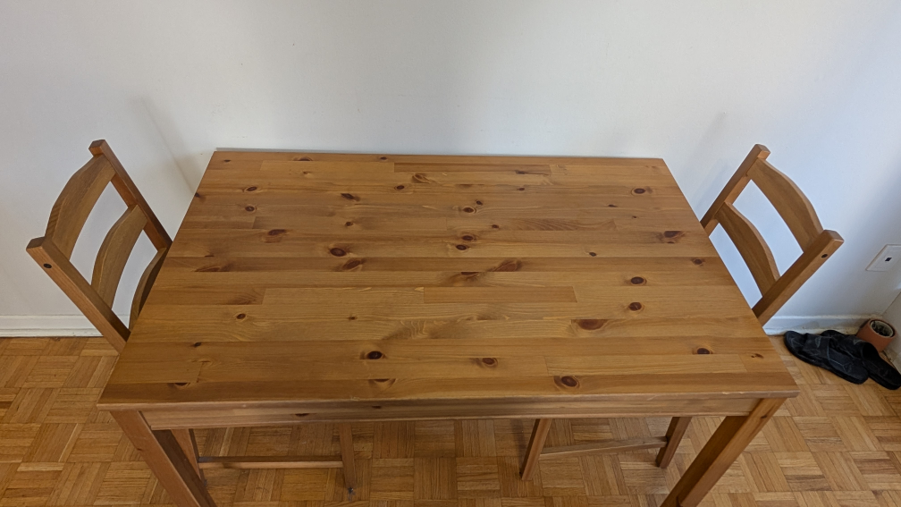 Moving Sale - IKEA Ingatorp Table with 2 Chairs - photo 2