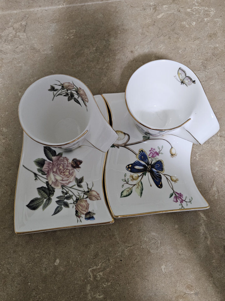 Two Unique Teacups and Saucers - photo 4