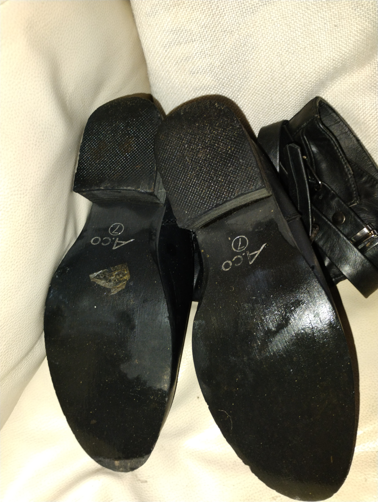 Women's Black Buckle Ankle Boots - photo 3