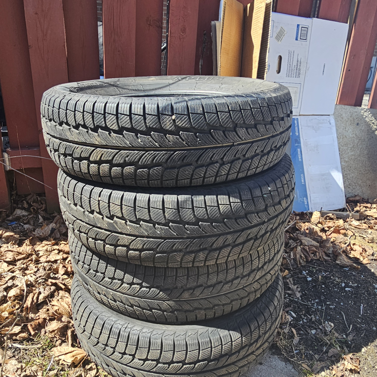 Four Used Winter Tires - 225/65R17 - photo 2