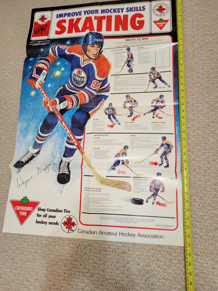 Vintage Wayne Gretzky Canadian Tire Hockey Skating Poster image indicator(2)