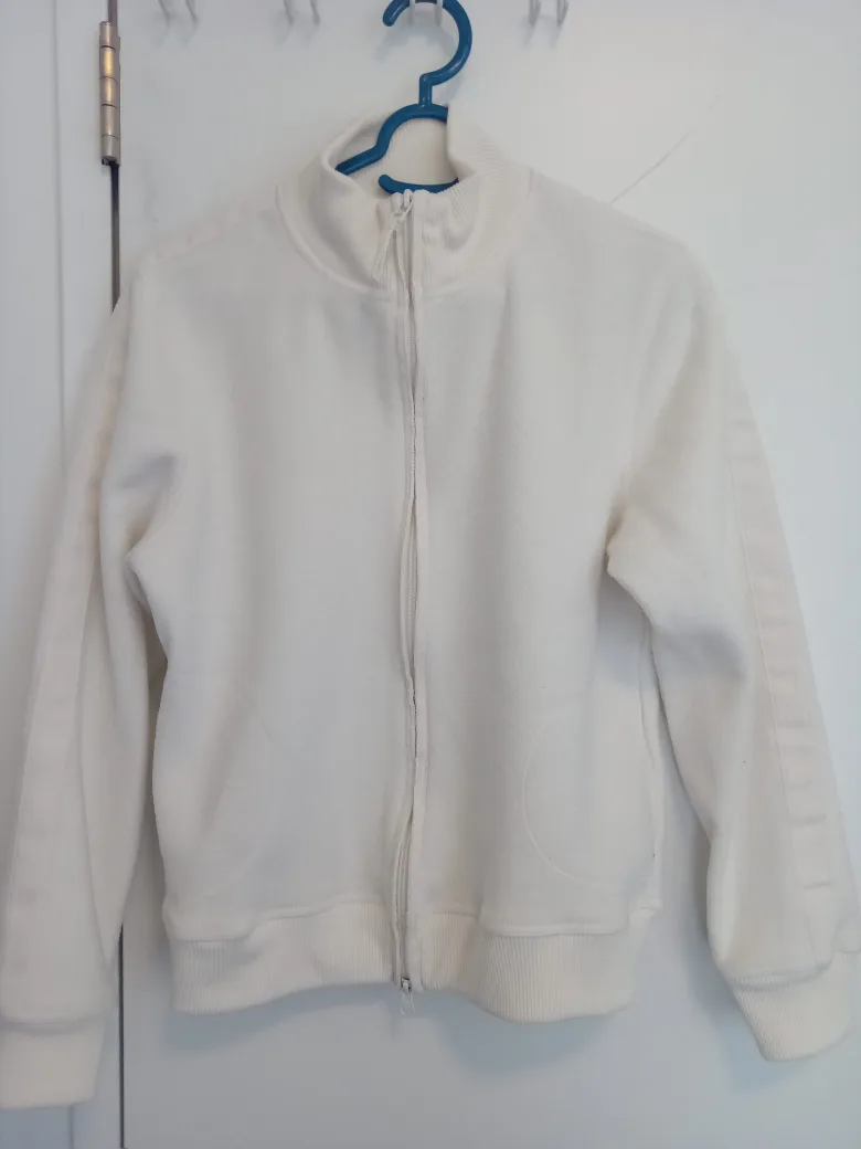 Jessica Sport girl's White Zip-Up Fleece Jacket - Size M thumbnail