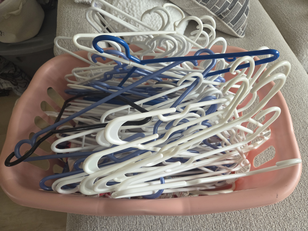 Bulk Lot of Plastic Clothes Hangers