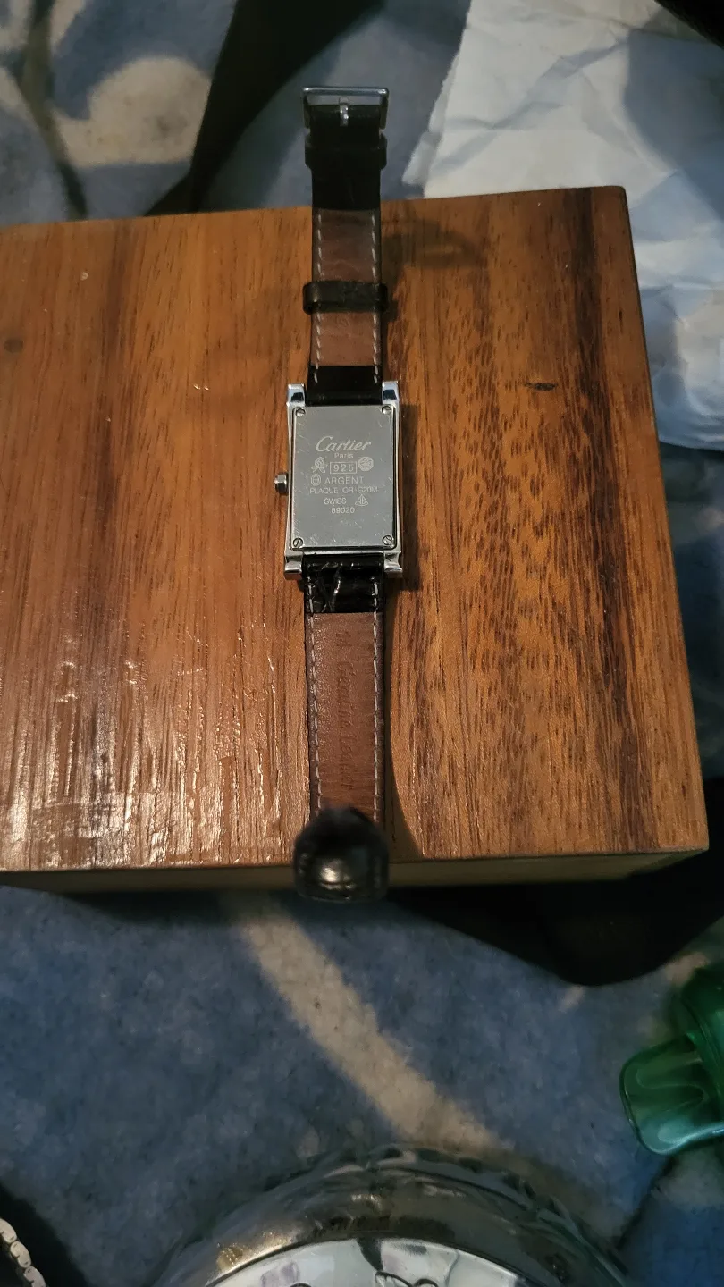 Cartier Tank Rectangular Watch with Diamonds image indicator(3)