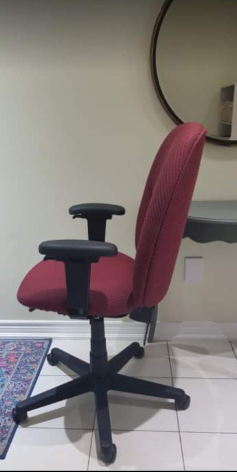 Used Office Chair - Burgundy - photo 3