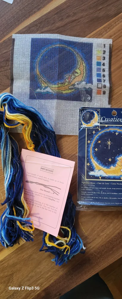 Creative Accents Needlepoint Kit - Night Moon 💚 image indicator(2)