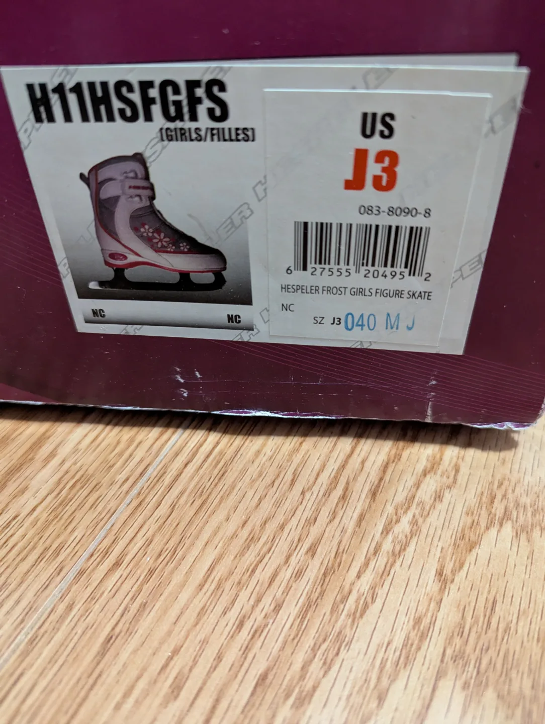 Hespelar Girls' Figure Skates Size J3 image indicator(7)