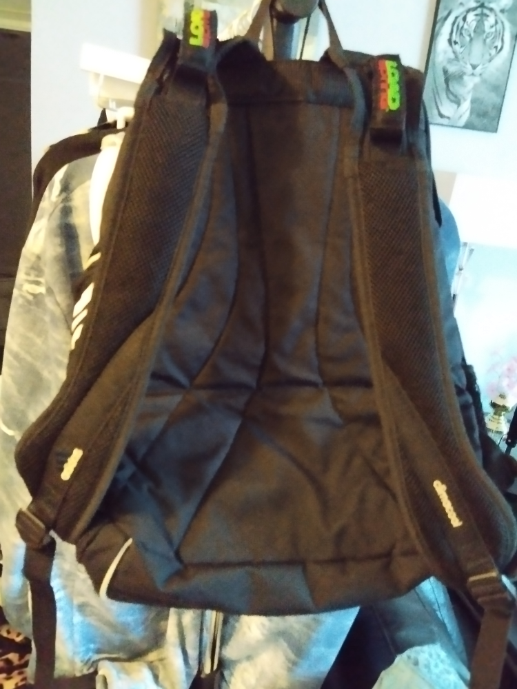 Adidas Black Backpack with White Stripes - photo 4
