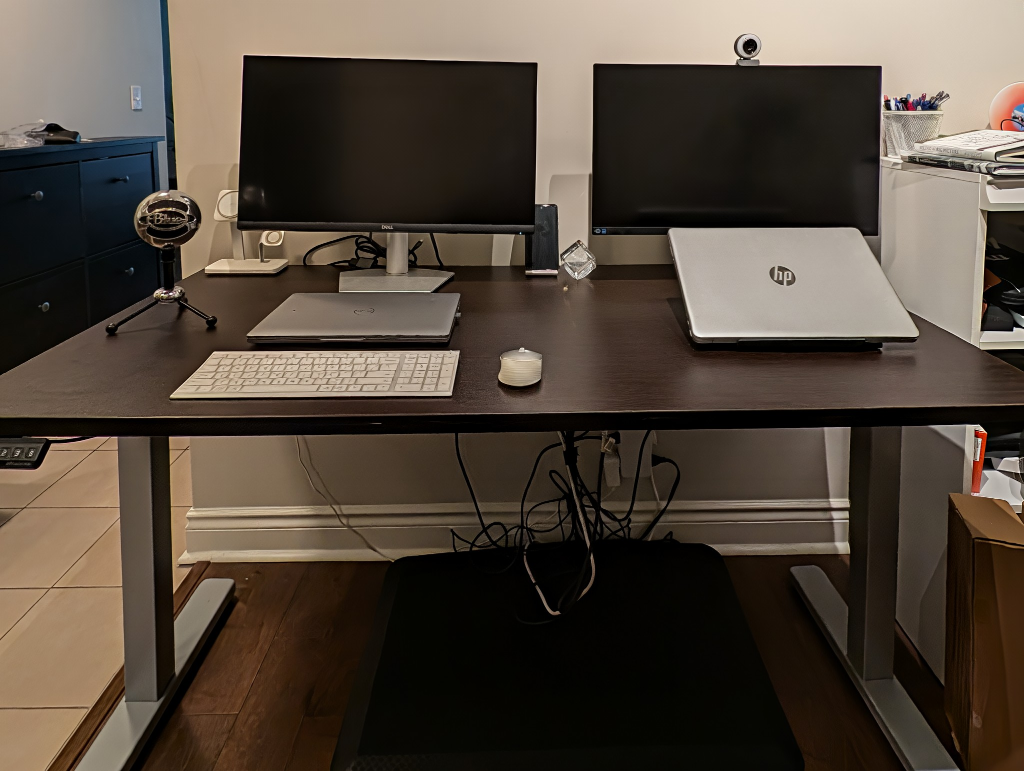 Walnut Top Electric Standing Desk - Height Adjustable - photo 2
